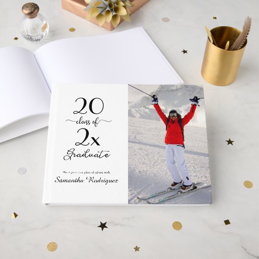 2025年エレガントの写真パターン卒業クラス ゲストブック (正面見開き)