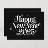 2025年エレガントの新年を迎える シーズンポストカード (正面/裏面)