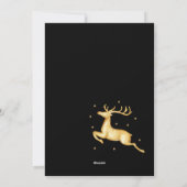 2025年エレガントの金ゴールドと赤の楽しいクリスマス シーズンカード (裏面)