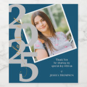 2025年エレガントクラス写真ありがとう卒業 ワインラベル (シングルラベル)