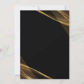 2025年エレガントクラス黒金ゴールドパーティの招待状 招待状 (裏面)