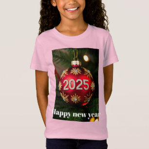 2025年エレガントクリスマス飾りTシャツデザイン Tシャツ