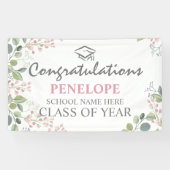 2025年エレガントフローラ卒業おめでとう 横断幕 (横)