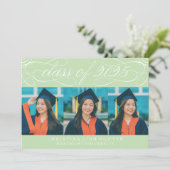 2025年エレガント写真卒業のスクリプトクラス 招待状 (スタンド正面)