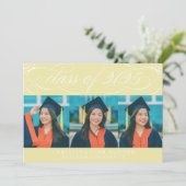 2025年エレガント写真卒業のスクリプトクラス 招待状 (スタンド正面)