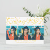 2025年エレガント写真卒業のスクリプトクラス 招待状 (スタンド正面)