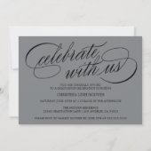 2025年エレガント写真卒業のスクリプトクラス 招待状 (裏面)