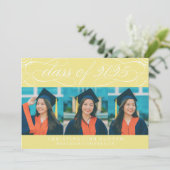 2025年エレガント写真卒業のスクリプトクラス 招待状 (スタンド正面)