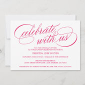 2025年エレガント写真卒業のスクリプトクラス 招待状 (裏面)