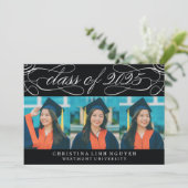 2025年エレガント写真卒業のスクリプトクラス 招待状 (スタンド正面)