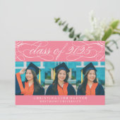 2025年エレガント写真卒業のスクリプトクラス 招待状 (スタンド正面)