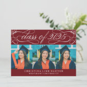 2025年エレガント写真卒業のスクリプトクラス 招待状 (スタンド正面)