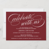 2025年エレガント写真卒業のスクリプトクラス 招待状 (裏面)