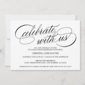 2025年エレガント写真卒業のスクリプトクラス 招待状 (裏面)