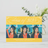 2025年エレガント写真卒業のスクリプトクラス 招待状 (スタンド正面)