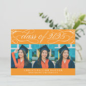 2025年エレガント写真卒業のスクリプトクラス 招待状 (スタンド正面)