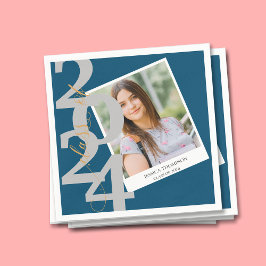 2025年エレガント写真卒業パーティーのクラス スタンダードカクテルナプキン