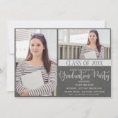 2025年エレガント写真卒業パーティーのクラス 招待状 (裏面)