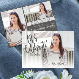 2025年エレガント写真卒業パーティーのクラス 招待状