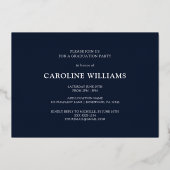 2025年エレガント写真卒業パーティー 箔招待状 (裏面)