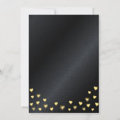 2025年エレガント卒業のブラックと金ゴールドクラス 招待状 (裏面)