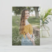 2025年エレガント卒業のホワイトスクリプトクラス 招待状 (スタンド正面)