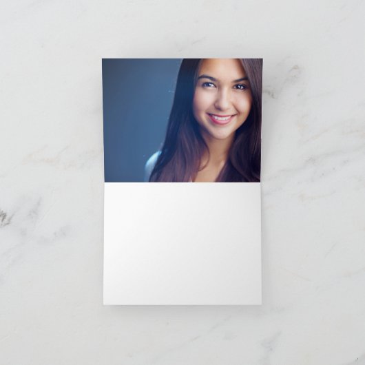 2025年エレガント卒業の白黒クラス サンキューカード (内部)