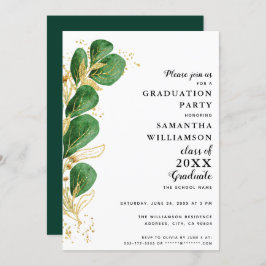 2025年エレガント卒業の緑のクラス 招待状