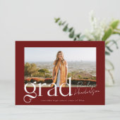 2025年エレガント卒業の赤写真クラス 案内状 (スタンド正面)