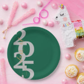 2025年エレガント卒業パーティーのグリーンクラス ペーパープレート (パーティー)
