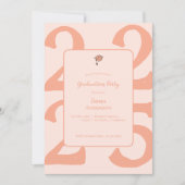 2025年エレガント卒業パーティーのミニマル級 招待状 (正面)