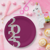 2025年エレガント卒業パーティーの赤いクラス ペーパープレート (パーティー)