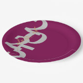 2025年エレガント卒業パーティーの赤いクラス ペーパープレート (アングル)