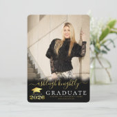 2025年エレガント卒業ブラック金ゴールド台本2枚 案内状 (スタンド正面)