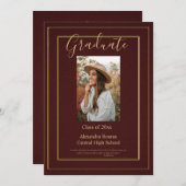 2025年エレガント卒業党正統招待状 案内状 (正面/裏面)