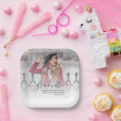 2025年エレガント卒業記念スクリプト卒業パーティー ペーパープレート (パーティー)