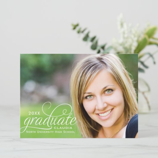 2025年エレガント台本写真卒業 招待状 (スタンド正面)