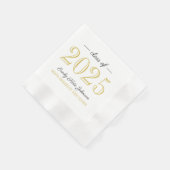 2025年エレガント金ゴールドカスタム卒業 縁ありカクテルナプキン (角)