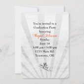 2025年オレンジと黒の学校のカラーでの卒業 招待状 (裏面)