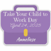 2025年カスタムに子供を職場に運ぶブリーフケース シール (正面)