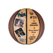 2025年カスタムのバスケットボール卒業生クラス写真 ミニバスケットボール (縦)