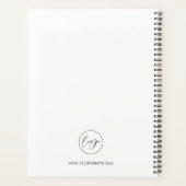 2025年カスタムのミニマルなビジネス企業のロゴ プランナー手帳 (裏面)