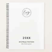 2025年カスタムのミニマルなビジネス企業のロゴ プランナー手帳 (正面)