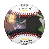 2025年カスタムの卒業写真クラス | イエロー 野球ボール (正面)