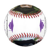 2025年カスタムの卒業写真クラス | パープル 野球ボール (裏面)