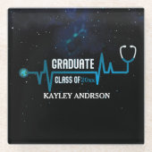 2025年カスタムの将来の医師クラス ガラスコースター (正面)