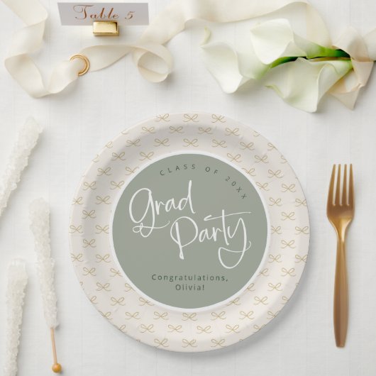 2025年カスタムの金ゴールドクラスパーティー ペーパープレート (ウェディング)