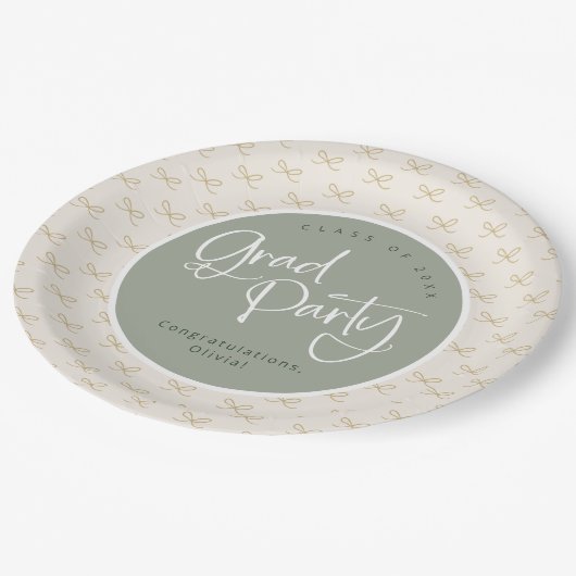 2025年カスタムの金ゴールドクラスパーティー ペーパープレート (アングル)