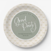 2025年カスタムの金ゴールドクラスパーティー ペーパープレート (正面)