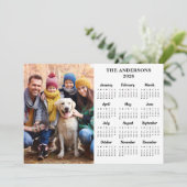 2025年カスタム写真シンプル家族12ヶ月カレンダー シーズンカード (スタンド正面)